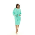 thumbnail image 4 of North 15 Women's Super Soft Warm Plush Fleece Bathrobe-Mint, 4 of 7