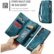 thumbnail image 3 of Funda billetera para Samsung Galaxy S25 Plus, Monedero con Cremallera, Billetera de Cuero en Folio con Tarjetero, Correa para la Muñeca, Funda Magnética Desmontable a Prueba de Golpes, 3 of 9