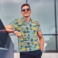 thumbnail image 4 of Lsque Hawaiian Style Pattern Golf Shirts for Men Dry Fit Print Moisture Wicking Performance Short Sleeve Polo Shirt-4X-Large, 4 of 6