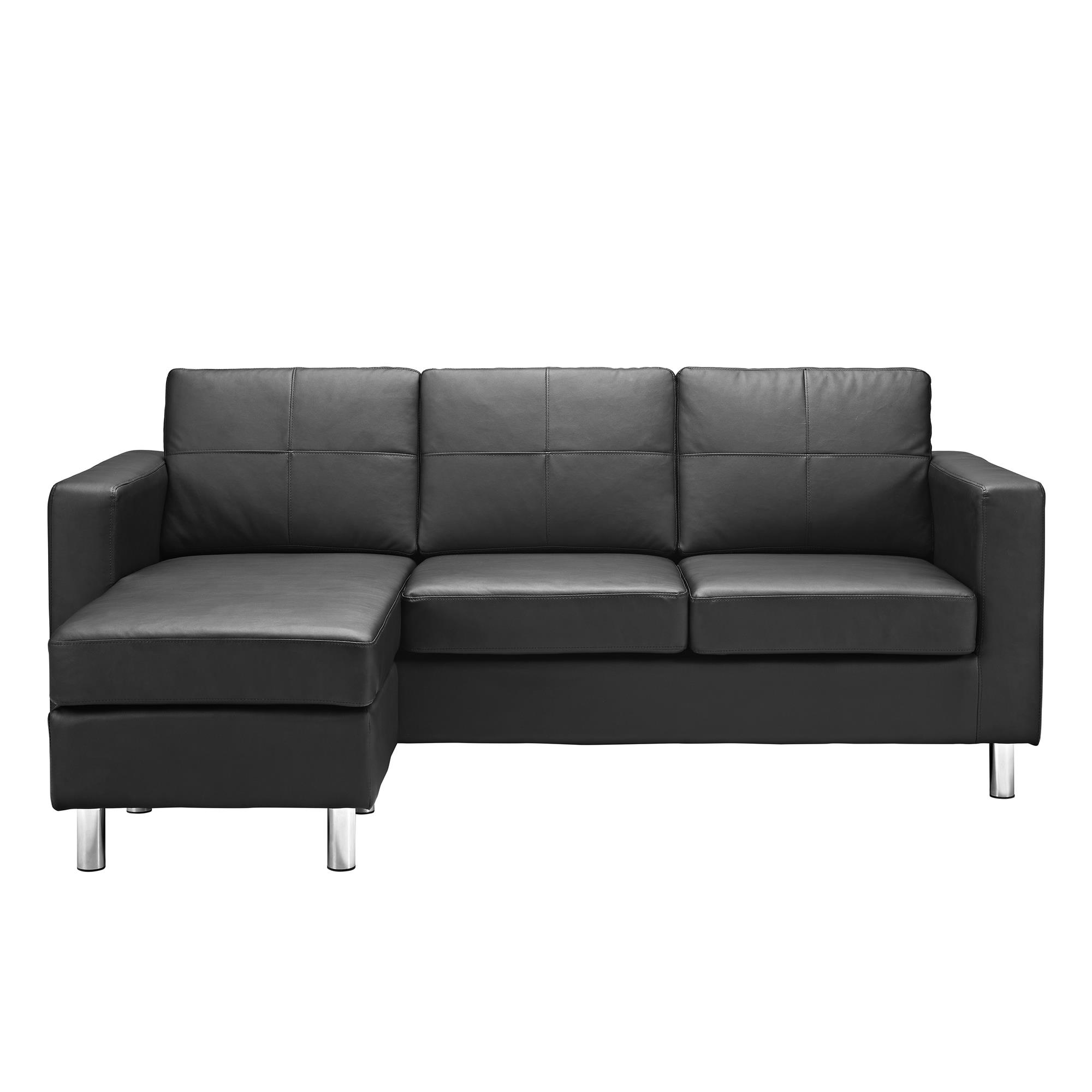 DHP Small Spaces Configurable Sectional Sofa, Multiple Colors - Black - image 4 of 6