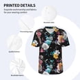 thumbnail image 3 of Hirioo Hibiscus Rose for Men's Baseball T-shirt Shirts Short Sleeve Casual Summer Button Stretch T Shirts,Size S-4XL-Medium, 3 of 7