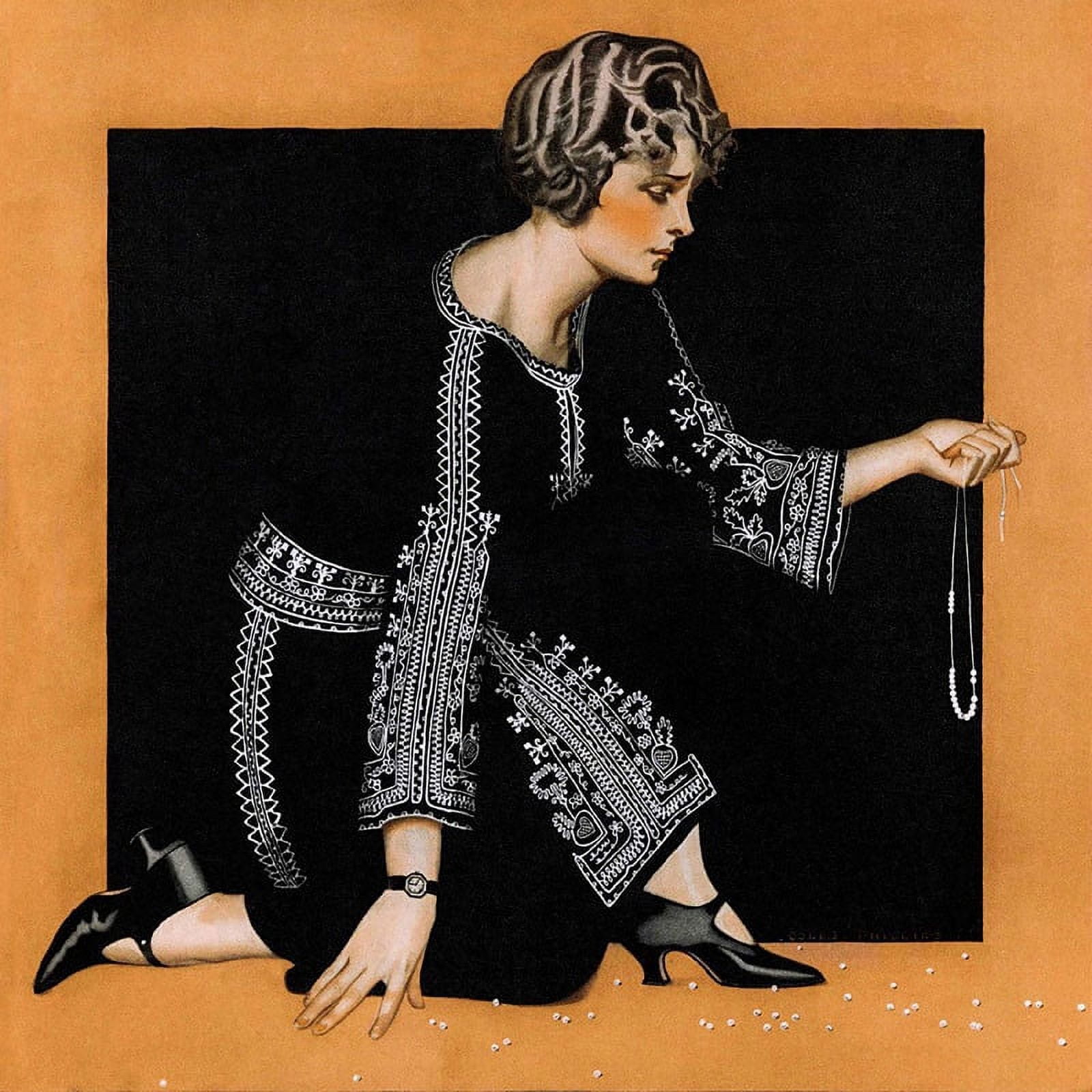 "Broken Pearl Necklace" Painting Print on Canvas