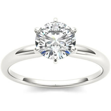 1 Carat T.W. Diamond Solitaire 14kt White Gold Engagement Ring