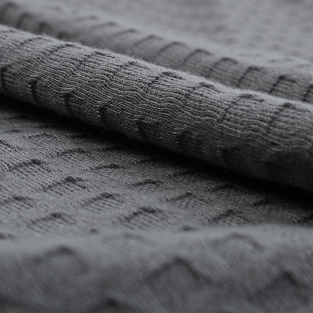 Unique Bargains Women's Bathrode Knee Length Knit Waffle Spa Robe XL Gray