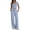 Light Blue, variant on Two Piece of Workouts Outfits Plus Size Solid-Color Casual Vacation Relaxed Style With Pockets Short Sleeve Neck Blouses Shirts Sets