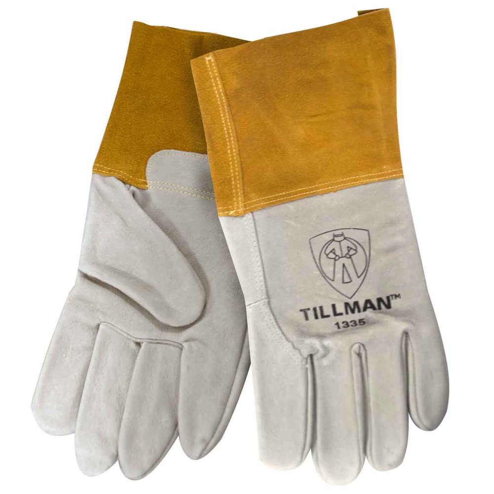Tillman 1335 Top Grain Pigskin TIG Welding Gloves 4" Cuff, Medium