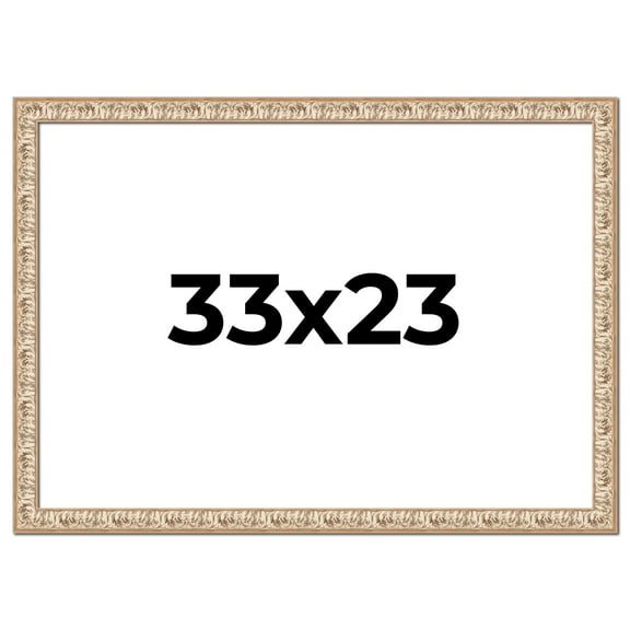 33x23 Frame White Real Wood Picture Frame Width 1.5 inches | Interior Frame Depth 0.5 inches |