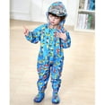 thumbnail image 3 of YOUI-GIFTS Toddler Rain Suit with Hood Waterproof Coverall Kids Baby One Piece Rainsuit Outdoors Rain Wear 1-7 Years, 3 of 7
