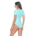 thumbnail image 6 of M&M SCRUBS Short Sleeve Scoop Neck Body Suit-Breathable Cotton Stretch(Aqua, 3X-Large), 6 of 6