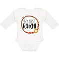 thumbnail image 3 of Inktastic My 1st Rakhi Bracelet, Raksha Bandhan Red and Gold Bracelet Boys or Girls Long Sleeve Baby Bodysuit, 3 of 5