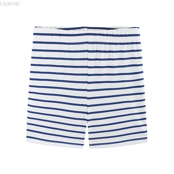 Liyamei Girls Print Shorts with Elastic Waist for Summer Casual Wear Size 2-8,White