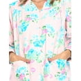 thumbnail image 5 of Casual Nights Women's Floral Snap Front Flannel Duster Long Sleeve Lounger Dress, 5 of 5