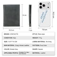 thumbnail image 5 of Contact's Full Grain Leather Passport Card Holders for Trave Rfid , Air Tag Passport Wallet Holder (Gray), 5 of 9