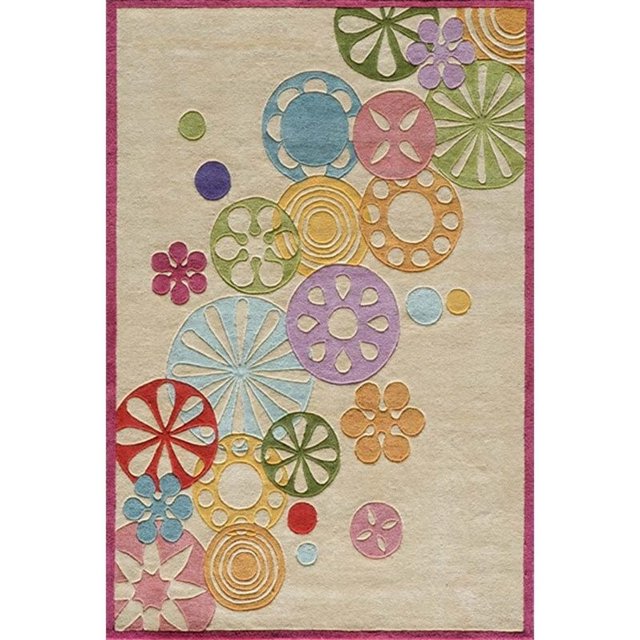 Momeni Lil Mo Hipster 3' X 5' Contemporary Hand Tufted Rug in Ivory