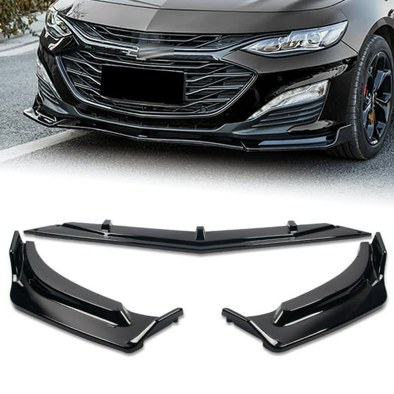 Stay Tuned Performance For 2019-2021 Chevrolet Malibu Painted Black Front Bumper Lip Spoiler Splitter