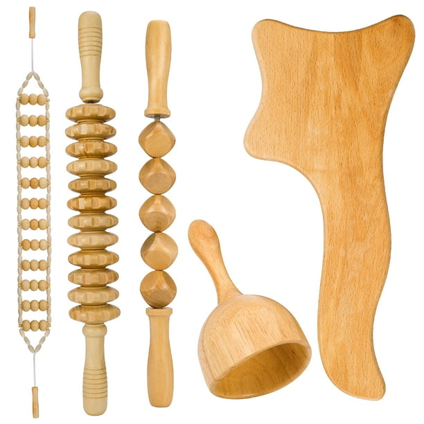 Taihexin Professional Lymphatic Drainage Massager, 5 in 1 Wood Therapy