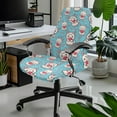 thumbnail image 2 of Xoenoiee Alpaca Rainbow Heart Pattern Computer Office Chair Cover Washable Spandex Rotating Boss Chair Slipcovers St. Patrick's Day Decor Anti-dust Desk Chair Seat Protector for Dogs Cats Pets, S, 2 of 6