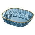 thumbnail image 5 of Dualoai Fruit Plate Aesthetic Decorative Bowl Food Dish for Christmas Birthday Party Blue, 5 of 9