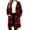 Fleece Womens Wine Jacket, variant on Women's Checkered Sherpa Jacket Long Sleeve Button Hooded Fleece Coat Fall Winter Long Plaid Shacket with Pockets