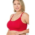 thumbnail image 2 of TheLovely Women & Plus Seamless Bralette Cross-Back Padded Sports Bras with Adjustable Strap, 2 of 2
