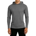 thumbnail image 2 of Zynoxe Hoodies for Men Relaxed Men's Long Sleeve T Shirt Breathable Quick Dry Mesh Pullover Hoodie Fashionable Solid Color Sports Base Top Versatile Sun Protection Hooded Top M, 2 of 6