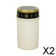 thumbnail image 1 of 2xSolar Vela Luz IP65 Lámpara Conmemorativa Impermeable Para Jardín Negro B 2 piezas, 1 of 8
