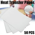 thumbnail image 1 of MYG 50pcs A4 Iron On Heat Transfer Paper Press Kit For Light T-shirt Inkjet Print, 1 of 9
