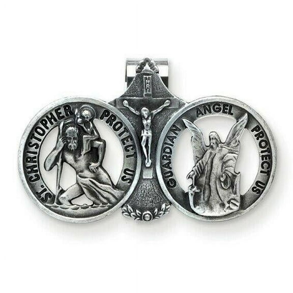Cathedral Art St. Christopher Visor Clip, One Size, Silver