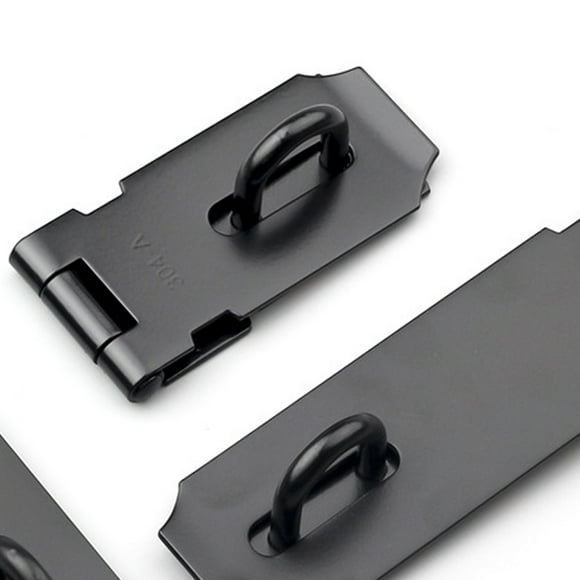 HONITANO 2pcs Black Heavy Duty Latch Security Lock Hasp Stainless Steel for Doors