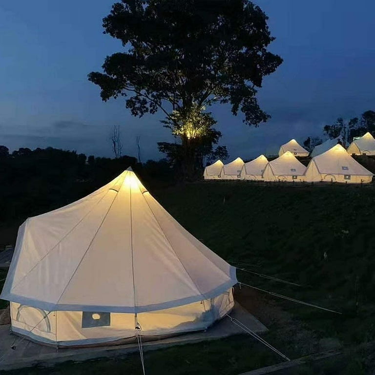 Outdoor Luxury Waterproof 4M/13.1ft Oxford Bell Tent with Outdoor Luxury Waterproof 4M/13.1ft Oxford Bell Tent with