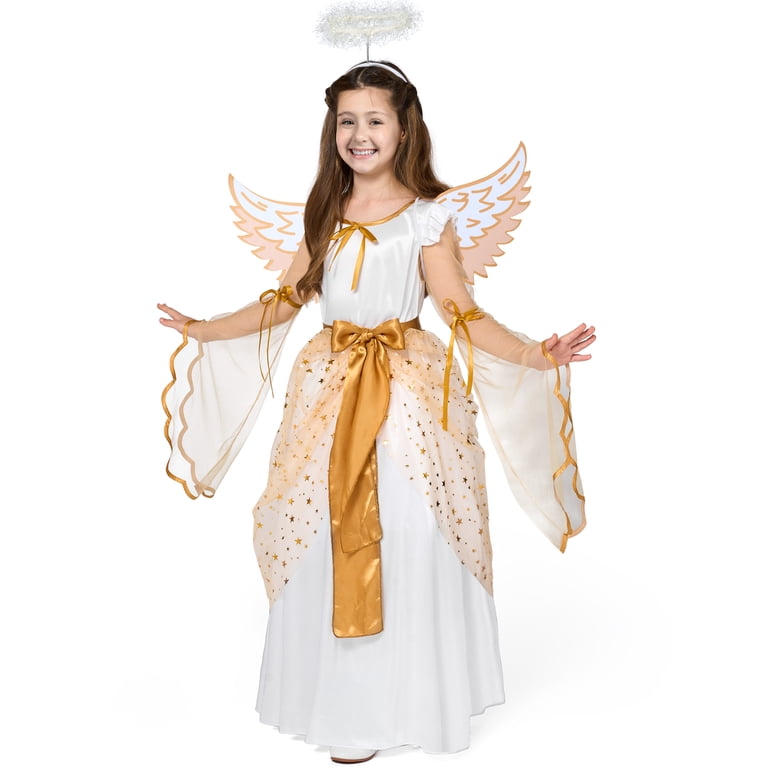 Joyfy Halloween Angel Costume for Girls, Angel Dress for Kids, Guardian  Angel Set for Halloween Costumes Themed Party Cosplay - Walmart.com