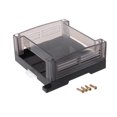 thumbnail image 1 of Transparent Plastic PLC Industrial Control Box Panel PLC Enclousure Case DIY PCB Shell - Grey - 95x90x40mm, 1 of 2