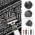 thumbnail image 5 of Round Rugs 4Ft, Boho Ethnic Round Area Rug Washable Indoor Throw Carpet, Black Tribal Abstract Motif Texture Soft Non Slip Circle Rug for Kitchen Nursery Room Home Decor Aesthetic, 5 of 8