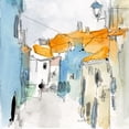 thumbnail image 2 of Dixon, Samuel 12x12 White Modern Wood Framed Museum Art Print Titled - Along the Spanish Sidewalk I, 2 of 4