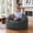 Grey, variant on Fulsmile 3Ft Bean Bag Chair for Adults with Memory Foam Filling, Reading Puff Chair with Detachable Fluffy Cover for Bedroom Living Room, Velvet Grey