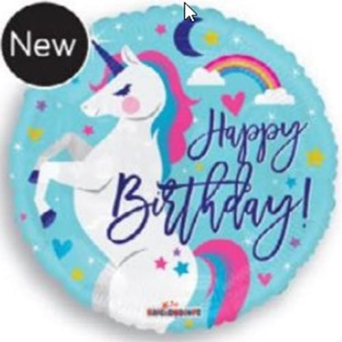 Unicorn Happy Birthday Foil / Mylar Balloon 18'