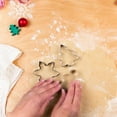 thumbnail image 4 of Christmas Cookie Cutters Set - 10 Piece Large Holiday Cookies Molds - Stainless Steel Biscuit Shape Mold for Party Baking Snowman,Christmas Tree,Snowflake, 4 of 7