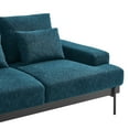 thumbnail image 6 of Loveseat Sofa Couch, Azure Navy Blue, Fabric, Living Kitchen Cafe Bistro Hospitality Restaurant, Modern Contemporary HB34541, 6 of 8