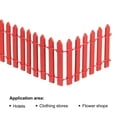 thumbnail image 3 of Unique Bargains Miniature Garden Fence, 35 Inch Long Decorative Picket Fence, Red 4Pack, 3 of 5