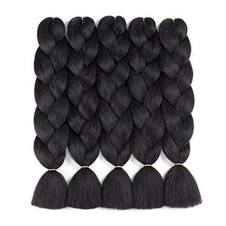 Nk Beauty 5pcs 24 Jumbo Braiding Hair Extensions High Temperature