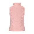 thumbnail image 4 of Puffer Vest Women Sleeveless Zip Up Outerwear Stand Collar Quilted Vest Warm Winter Jackets Coats with Pocket, 4 of 5