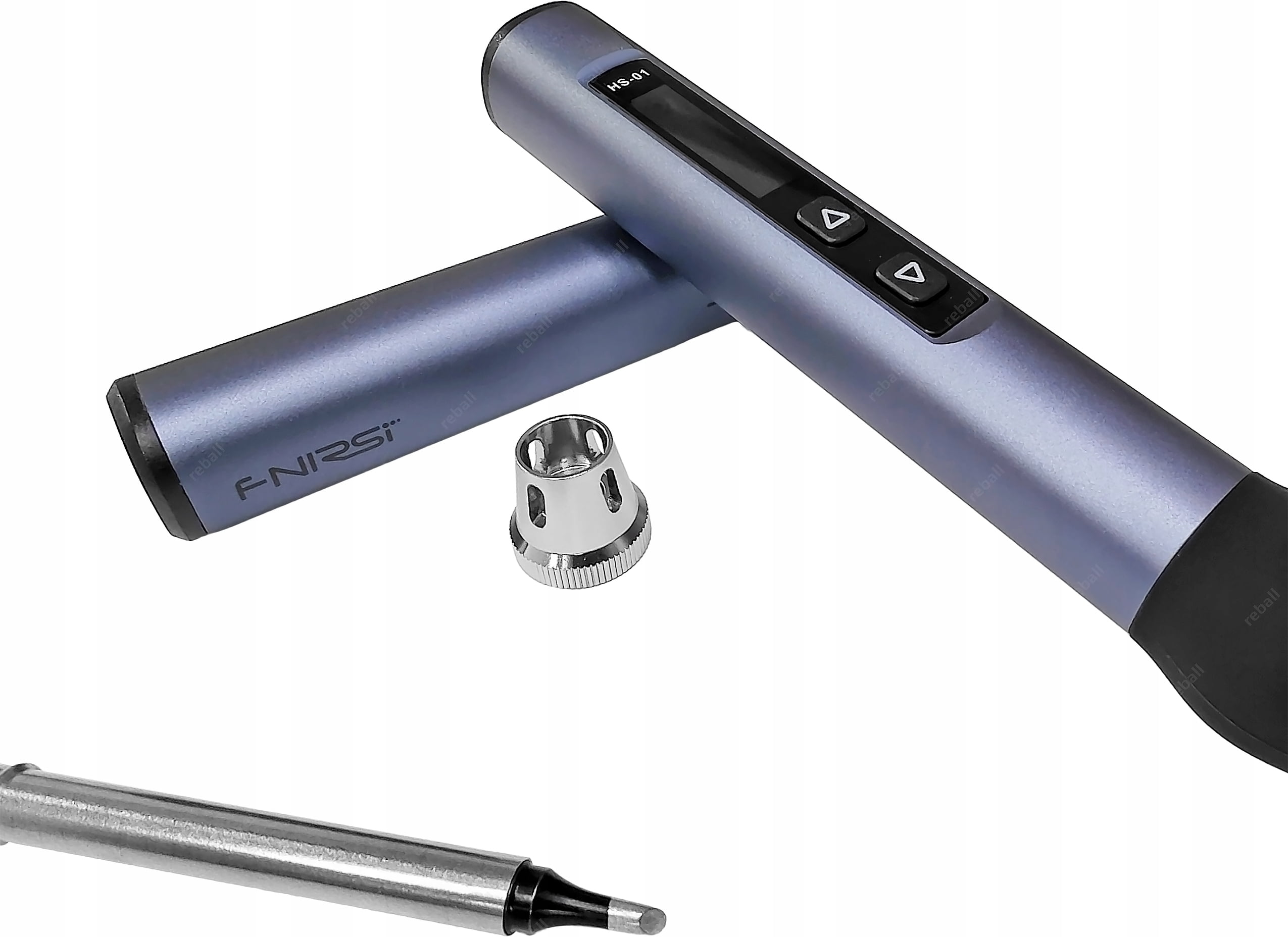 PROGRAMMABLE PRECISION SOLDERING IRON OLED USB-C FNRSI HS-01 BLUE + 6 TIPS
