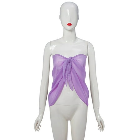 Tinglu Women Mesh Beach Scarf Wrap Skirt Chiffon Bikini Cover Up