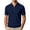 Navy, variant on Boyscolos Men's Slim Fit Ribbed Knit Zipper Collar Muscle Polo Shirts, Stylish Short Sleeve Golf Casual Tees Gray 5XL