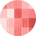 thumbnail image 1 of Ahgly Company Indoor Round Checkered Red Modern Area Rugs, 7' Round, 1 of 4