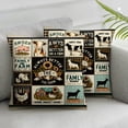thumbnail image 3 of Farmhouse Outdoor Pillow Covers Set of 2, Vintage Animal Theme Plaid Decorative Throw Pillowcase Retro Farm Cow Pig and Rooster Linen Soft Cozy Cushion Cover Pillowsham, 3 of 7