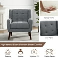 thumbnail image 3 of UIXE Modern Accent Chair Set of 2 Indoor Upholstered Armchair for Living Room Comfy Arm Chair Single Sofa, Grey, 3 of 6