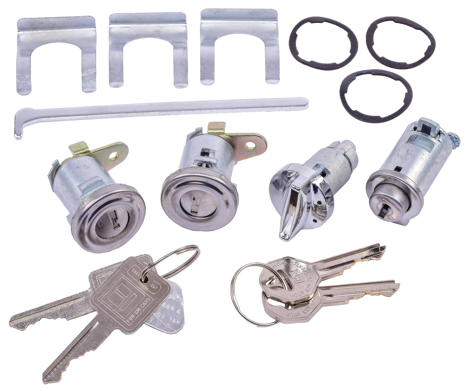 JEGS 18118 Ignition Door & Glovebox Lock Set 1956 GM Models Set