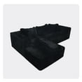 thumbnail image 6 of Cloud Couch Sectional with L-Shape Chaise, Modular Deep Seat Sofa, No Assembly Required Upholstered Couches for Living Room & Bedroom, Black Corduroy, 6 of 9