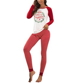 Bellella Plus Size Women Christmas Pajamas Nightwear Ladies Girls Off Shoulder Xmas Top Plaid Pants Pyjamas Sleepwear Pjs Set Walmart Com Walmart Com
